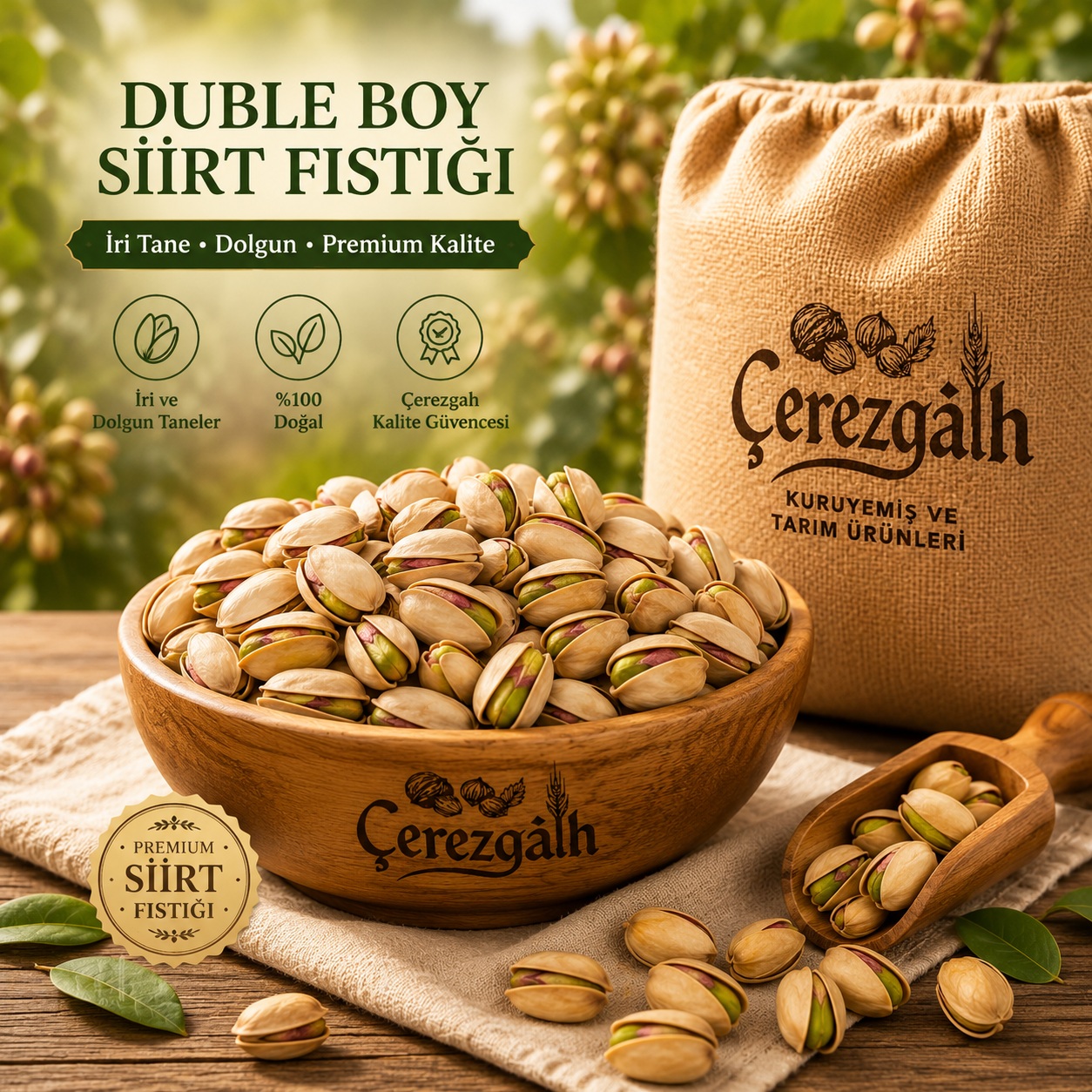 Duble Boy Siirt Fıstığı